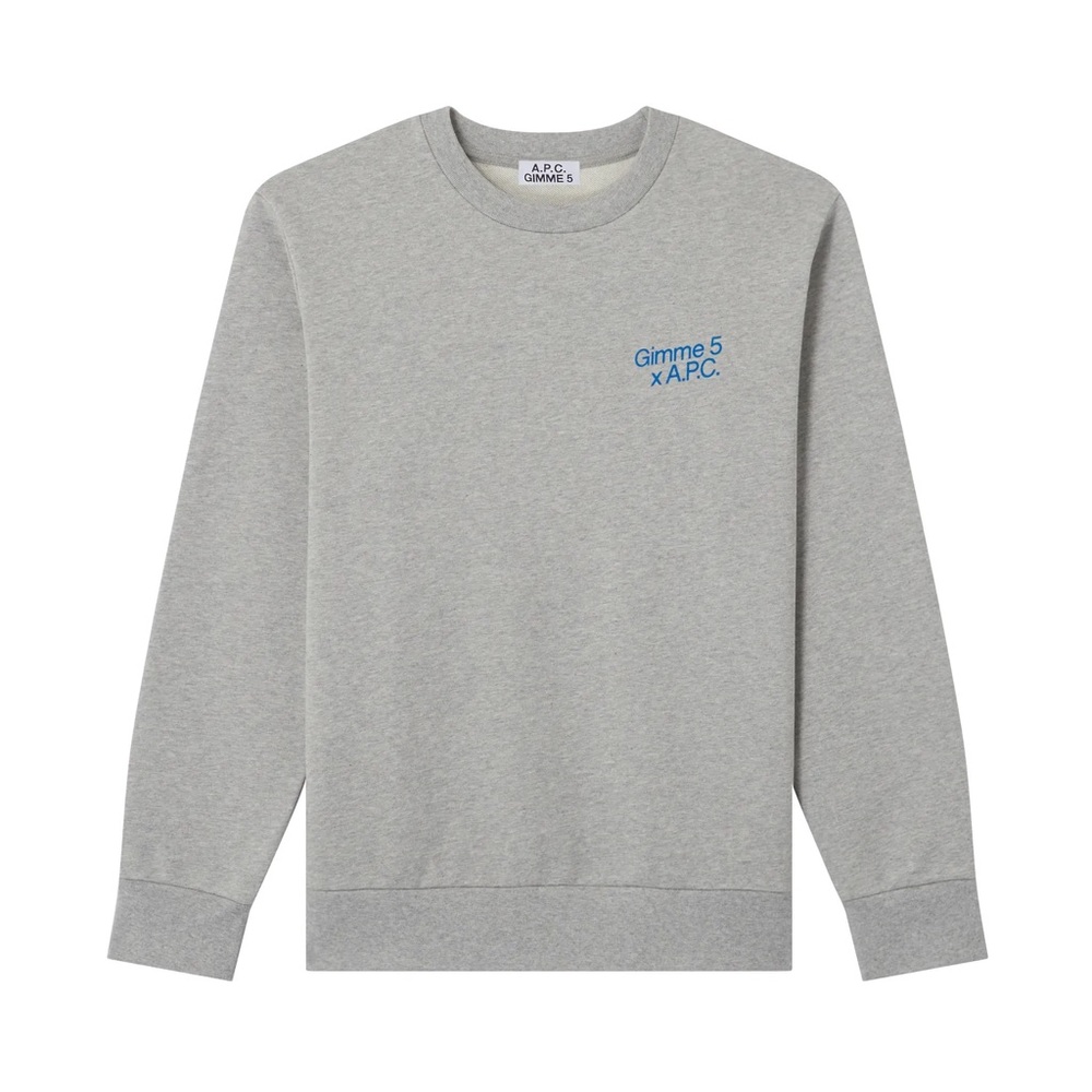 A.P.C. X Gimme Five Edition Gray Sweatshirt Size S, NEW NWT, Retail $245